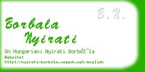 borbala nyirati business card
